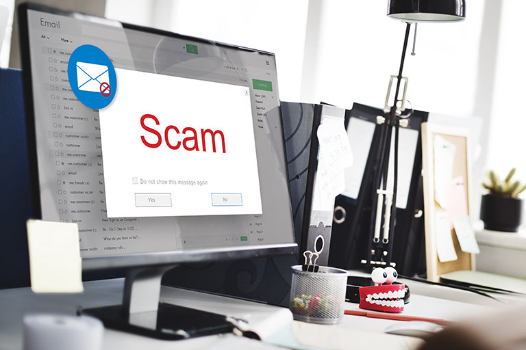 Recognize scams and protect yourself against Medicare fraud Computer screen with a scam alert