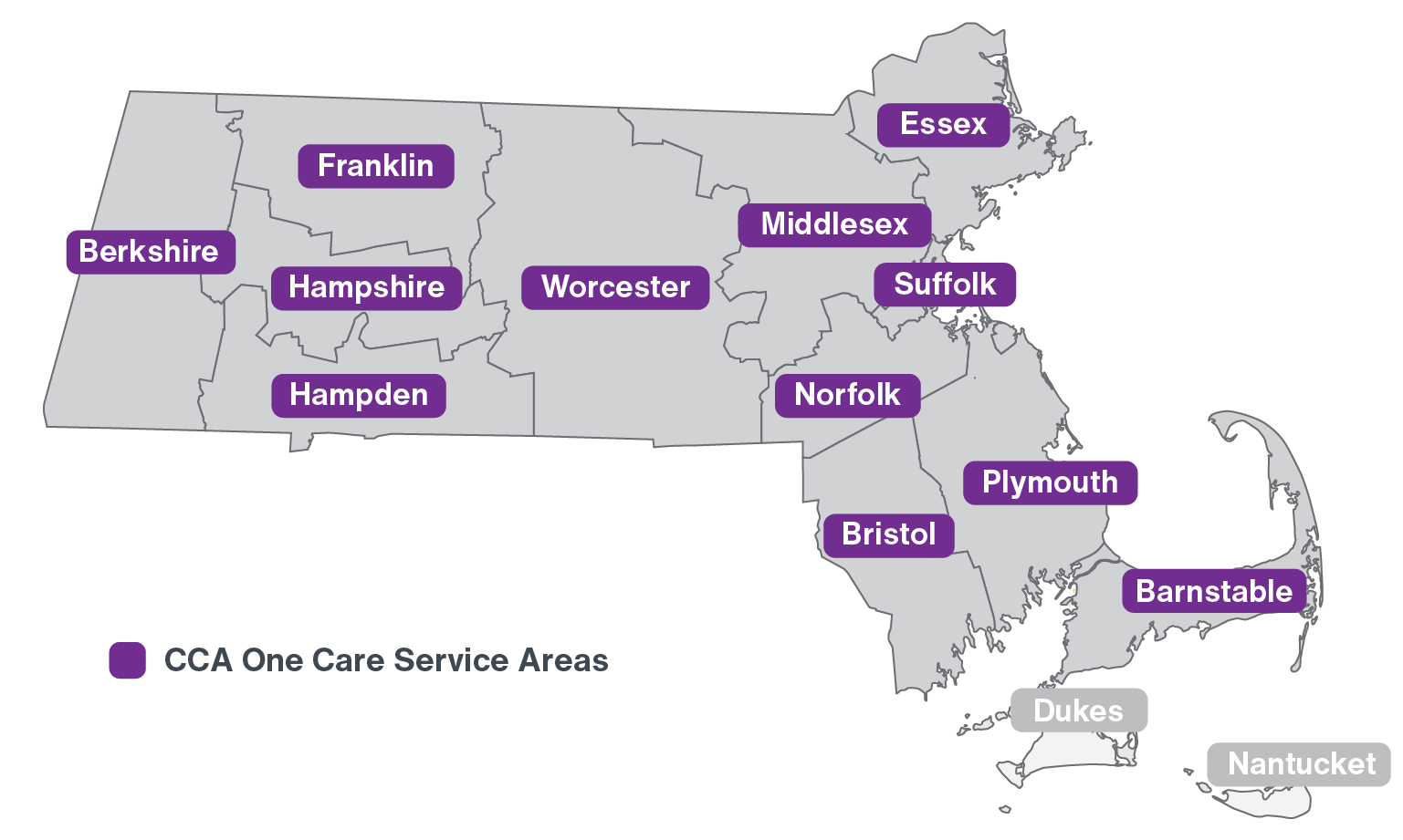 CCA One Care service area map