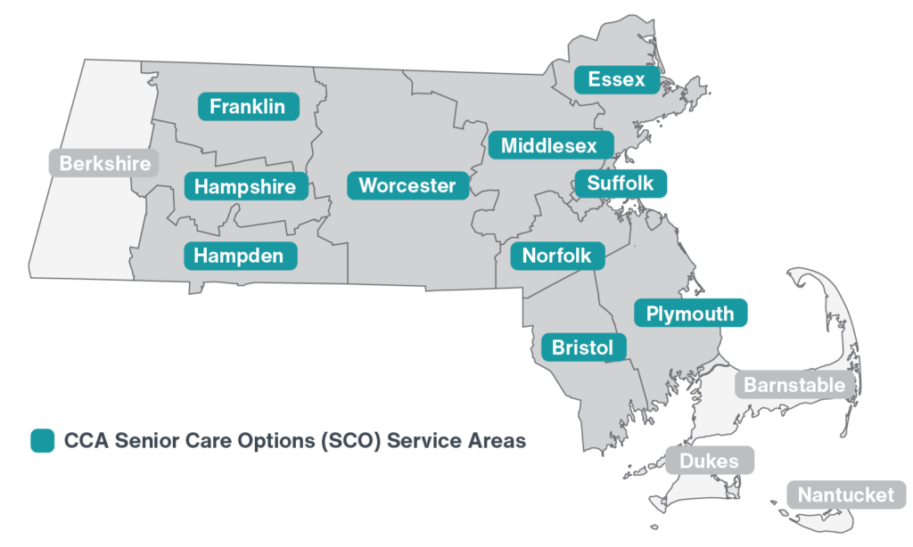 Senior Care Options service areas map