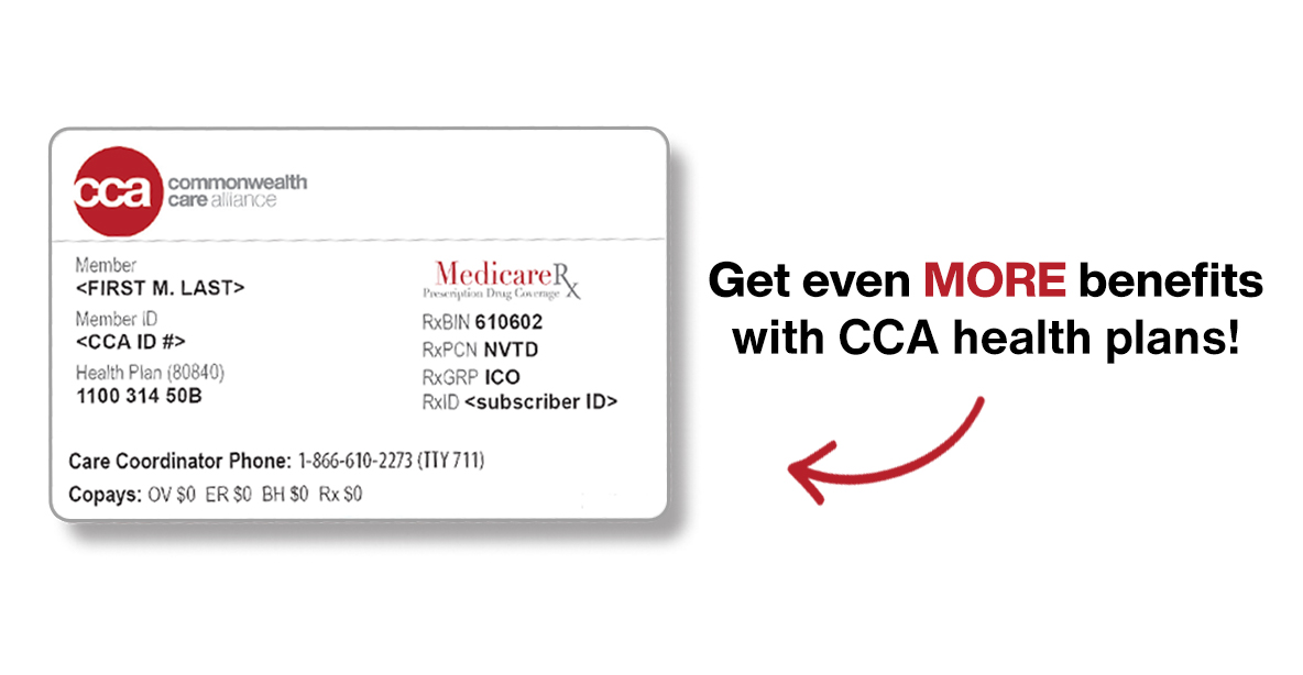 CCA membership card with caption 