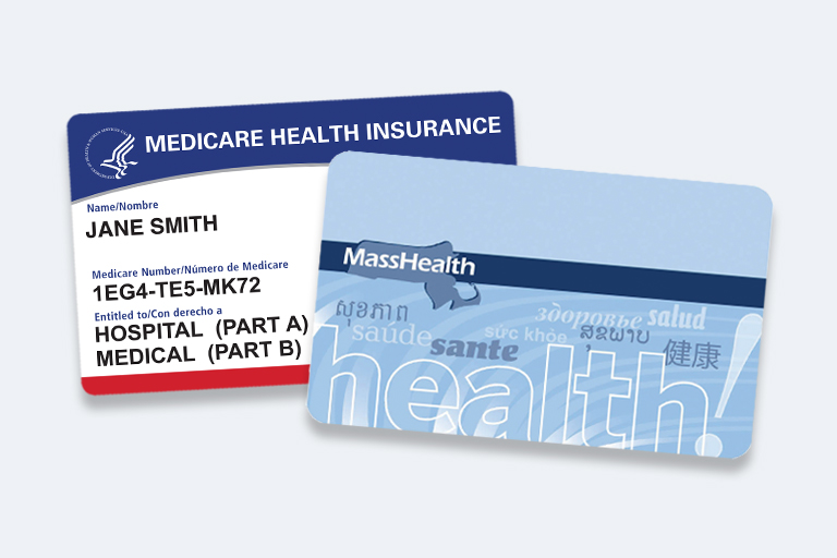 Medicare and MassHealth membership cards