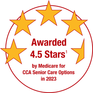 4.5 out 5 star award for CCA Senior Care Options in 2023