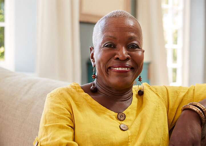 woman smiling