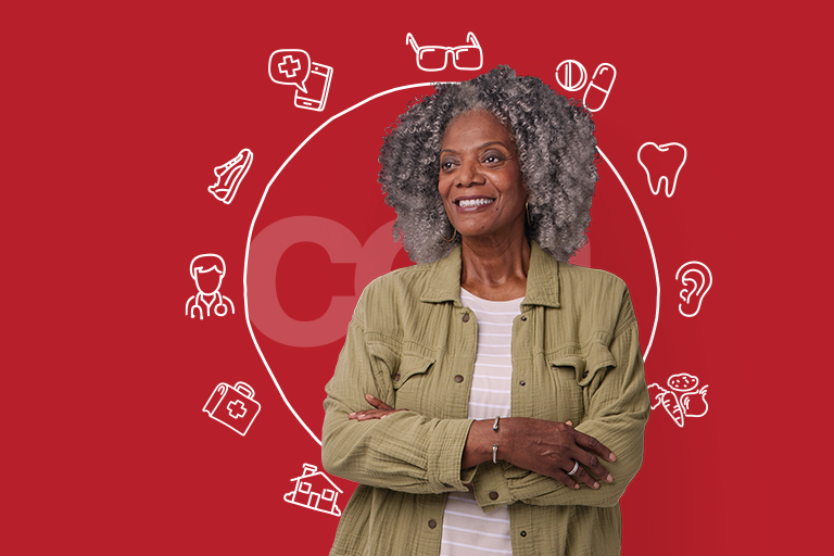 Woman with CCA Circle of Care in background