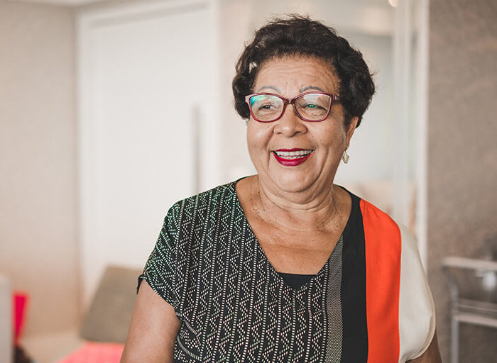 mature woman smiling
