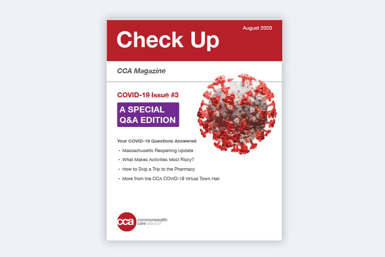 Cover of CCA's member newsletter called COVID 19 Check Up: Issue 3