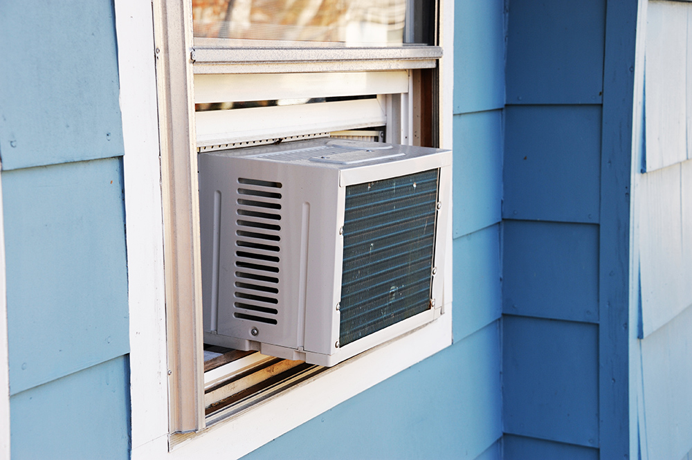air conditioner installed on window