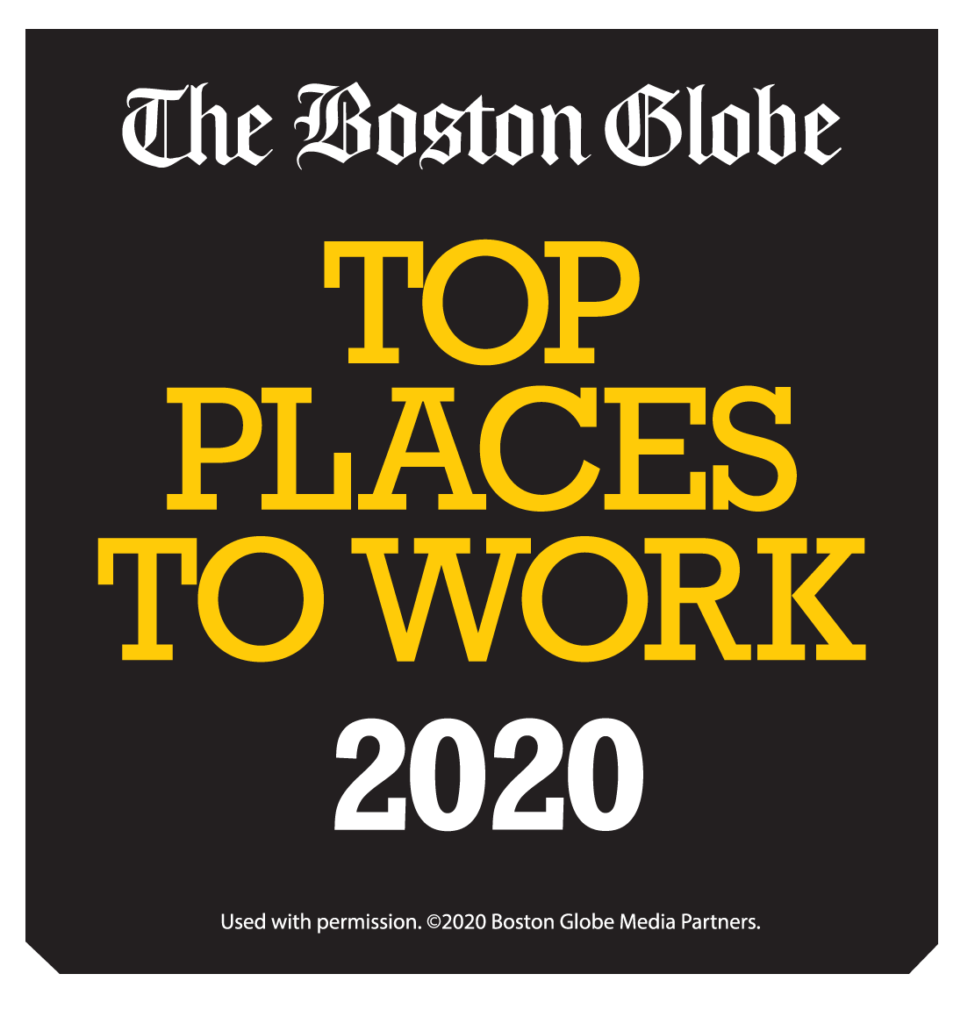 Boston Globe Top Places to Work Award Logo