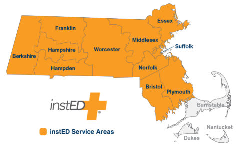 instED's updated coverage area